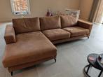 Moderne Cognac Hoekbank – Microleder look, Ophalen, 250 tot 300 cm, Gebruikt, Hoekbank