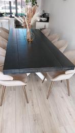 Eettafel hout 250 x 100 x 70/77, Huis en Inrichting, Tafels | Eettafels, 200 cm of meer, 100 tot 150 cm, Grenenhout, Gebruikt