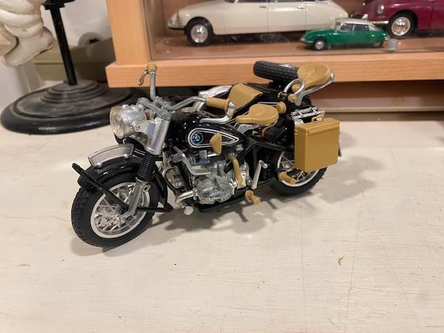 1:16 Oude BMW R 75 5 Elephant zijspan Polistil Zwart, Hobby en Vrije tijd, Modelauto's | 1:18, Zo goed als nieuw, Motor, Overige merken