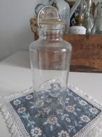 Brocante glazen fles kruik maatvoering waterdicht stop 1/2 L, Ophalen of Verzenden