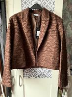 Loavies korte blazer met structuur maat M, NIEUW!, Maat 38/40 (M), Bruin, Nieuw, Ophalen of Verzenden