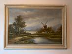 Schilderij Hollands Landschap, Antiek en Kunst, Ophalen