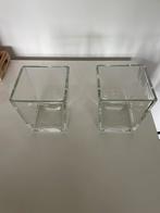 Vazen, Overige kleuren, Ophalen of Verzenden, Minder dan 50 cm, Glas