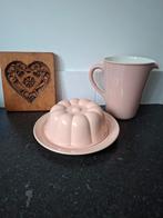 Brocante lichtroze puddingvorm onderbord villeroy & Boch, Ophalen of Verzenden