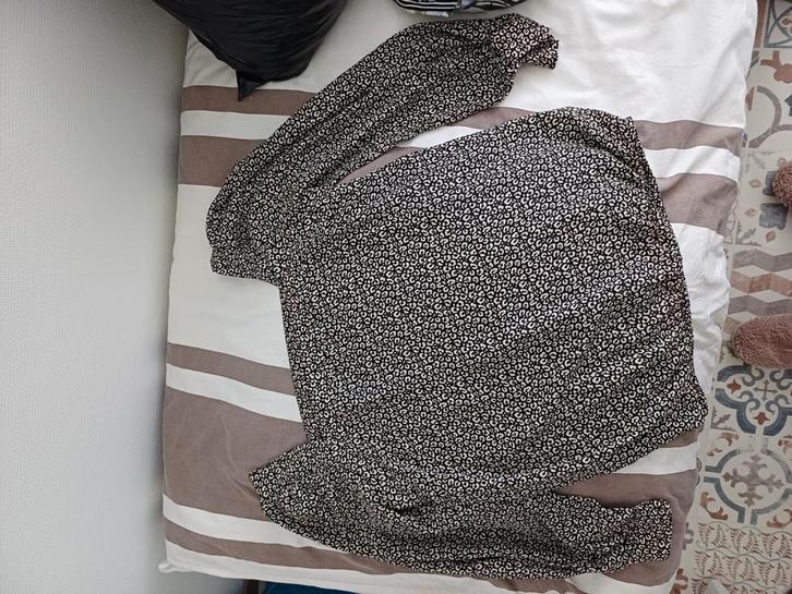 gratis strapless blouse panterprint M bij overname winterjas, Kleding | Dames, Blouses en Tunieken, Nieuw, Maat 38/40 (M), Zwart