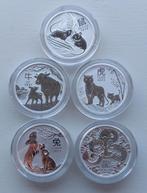 Zilveren 2 oz Lunar 3 munten., Postzegels en Munten, Munten | Oceanië, Ophalen of Verzenden, Losse munt, Zilver