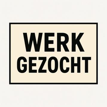 Werk gezocht /opzoek naar werk (zzp) beschikbaar voor biedingen