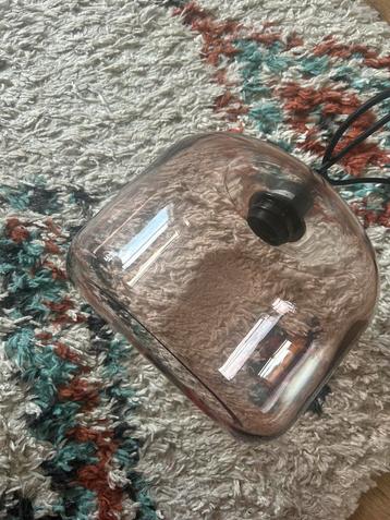 Glazen roze rook kleurige lamp