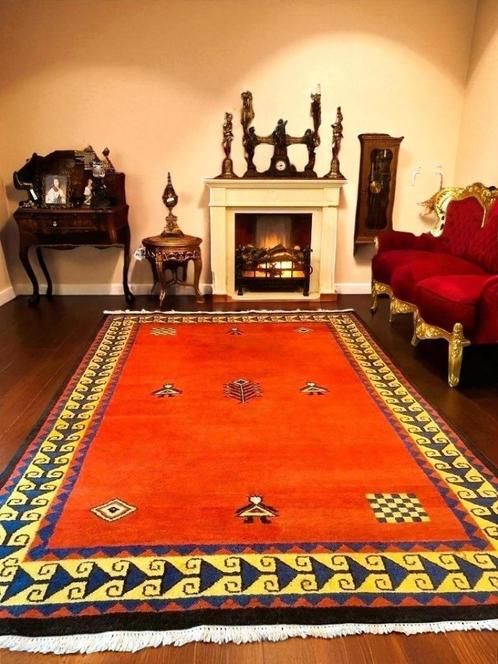 Perzisch tapijt handgeknoopt Gabbeh Oosters vloerkleed, Huis en Inrichting, Stoffering | Tapijten en Kleden, Gebruikt, 200 cm of meer
