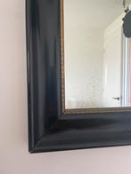 Antieke zwart gouden spiegel zwaar hout gelakt, Minder dan 100 cm, Ophalen
