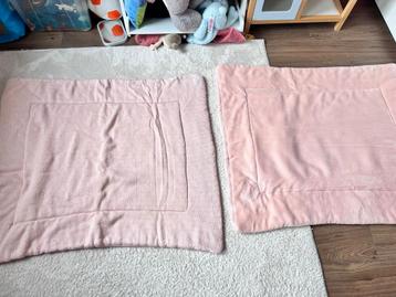2x Jollein Box kleden 75x95 roze - speelkleed  beschikbaar voor biedingen