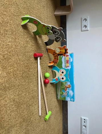 Houten Dieren Croquet Set beschikbaar voor biedingen