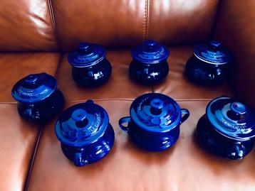 Le Creuset 7 potjes️️️, zo goed als nieuw ❤️🔵 ❤️🔵 ❤️ beschikbaar voor biedingen