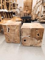 Bijzettafel Mulio massief teakhout nieuw!, 50 tot 100 cm, Nieuw, Ophalen of Verzenden, 25 tot 50 cm