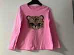 Roze shirt / longsleeve met luipaardprint maat 122, Ophalen of Verzenden, Zo goed als nieuw, Meisje, Shirt of Longsleeve
