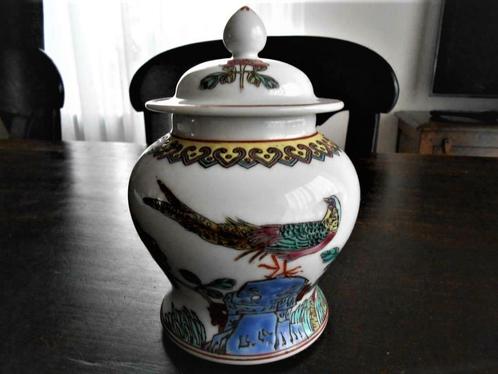 Antiek potje met vogelprint, Antiek en Kunst, Curiosa en Brocante, Verzenden