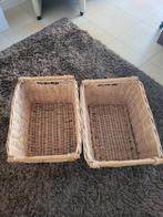 2 grote rieten manden met handvatten!, Ophalen, Zo goed als nieuw, Rechthoekig, Riet