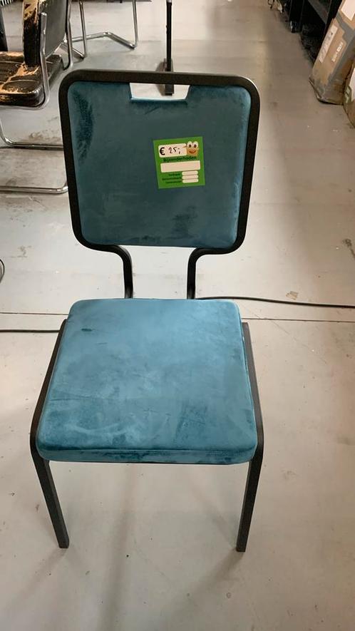 Enkele Stoel stof blauw 44x52x89 cm, Huis en Inrichting, Stoelen, Nieuw, Eén, Ophalen