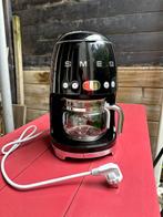 SMEG filterkoffiemachine | retro style | zwart, 10 kopjes of meer, Gebruikt, Gemalen koffie, Koffiemachine