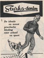 Retro reclame 1953 Sturka jongensmode jongetje met hondje, Verzamelen, Verzenden, Overige typen