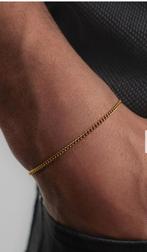 Gouden heren armband, Sieraden, Tassen en Uiterlijk, Armbanden, Ophalen of Verzenden, Nieuw, Goud, Staal
