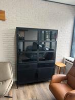 Showroommodel zwarte metalen vitrinekast, Ophalen, 100 tot 150 cm, Nieuw, Industrieel, vintage, modern, landelijk