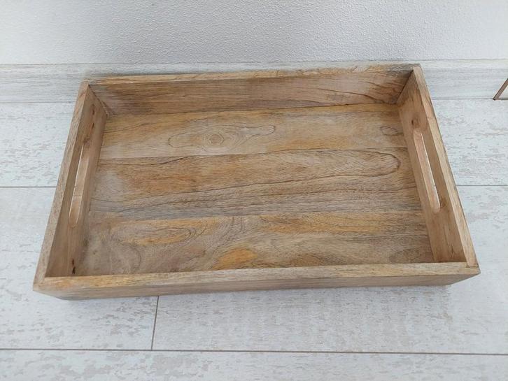 Nieuw! Houten dienblad, Huis en Inrichting, Woonaccessoires | Dienbladen, Zo goed als nieuw, Hout, Rechthoekig, Ophalen of Verzenden