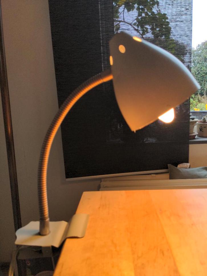 Bureaulampje jaren 50;  authentiek, werkend, compleet., Huis en Inrichting, Lampen | Tafellampen, Gebruikt, Minder dan 50 cm, Metaal