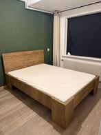 Hout look bedombouw (zonder matras), Gebruikt, Bruin, Tweepersoons, 200 cm