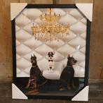Schilderij Dogs Louis Vuitton 43x53cm, Huis en Inrichting, Woonaccessoires | Schilderijen, Tekeningen en Foto's, Nieuw, Schilderij