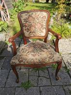Antieke fauteuil met bloemmotief, Ophalen of Verzenden