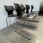 Set (6) midcentury designstoelen zwart – Flötotto / Casala, Huis en Inrichting, Stoelen, Ophalen, Gebruikt, Zwart, Onbekend