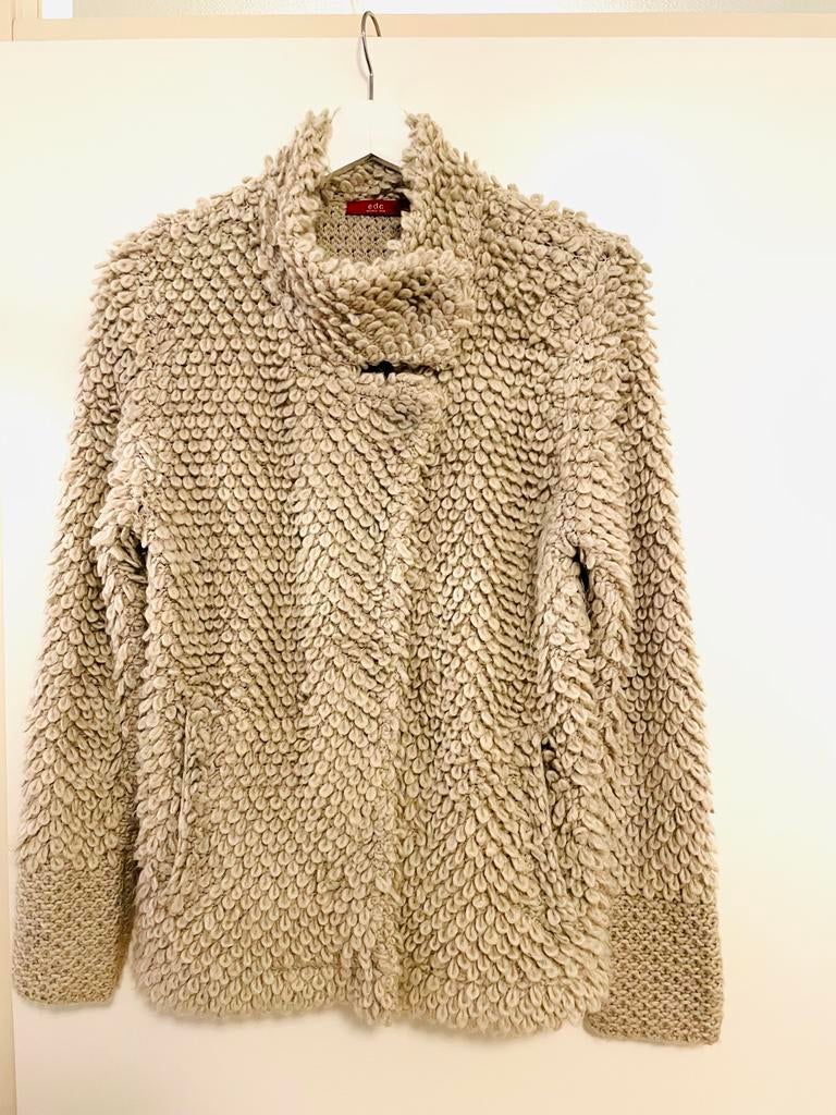 Leuk vest/jasje met wol van EDC by Esprit mt L/ 40, Kleding | Dames, Truien en Vesten, Gedragen, Maat 38/40 (M), Beige, Verzenden