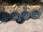 Band op velg incl. wieldoppen 175/65 R 14 82T M&S, Ophalen, Zo goed als nieuw