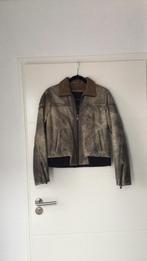 Pall Mall zware lederen piloten jas maat M unisex, Ophalen of Verzenden, Zo goed als nieuw, Zwart