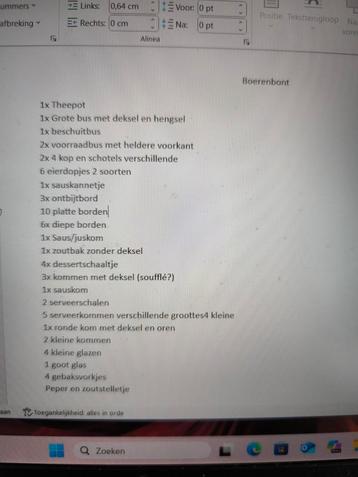 Compleet Boerenbont Servies - Alles in één koop! beschikbaar voor biedingen