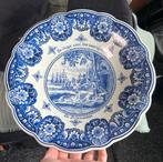 Delfts Blauw wandbord ‘De Zeilemaaker’ – Van Dijk Rotterdam, Ophalen of Verzenden