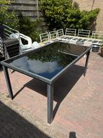 Tuintafel aluminium met glasplaat, Tuin en Terras, Ophalen, Gebruikt, Rechthoekig, Aluminium
