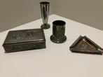 Antieke Verzilverde Set, Antiek en Kunst, Ophalen, Zilver
