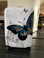 Koffer met vlinder, Sieraden, Tassen en Uiterlijk, Koffers, Ophalen, Gebruikt, Hard kunststof