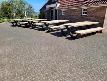 Picknicktafel massief eiken hout