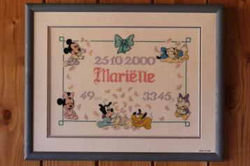 Disney geboortetegel borduurwerk – baby Mariëlle (DS-F28) beschikbaar voor biedingen