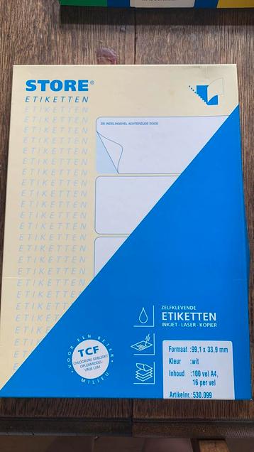 Zelfklevende etiketten (100 vellen) beschikbaar voor biedingen