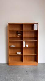 VINTAGE | BOEKENKAST | BIBLIOTHEEK | DEENS | EIKEN, Met plank(en), Gebruikt, 100 tot 150 cm, Eikenhout