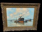 Schilderij Haven gezicht Rotterdam ? ( J.schippers ), Ophalen