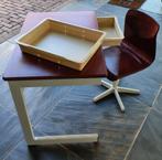 Retro/vintage school tafeltje/bureautje en stoeltje, Ophalen, Gebruikt, Tafel(s) en Stoel(en)