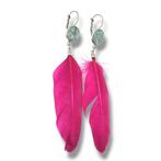 Luclo Arts Roze Veren Oorbellen - Summer 2025 #39, Overige materialen, Hangers, Nieuw, Ophalen of Verzenden