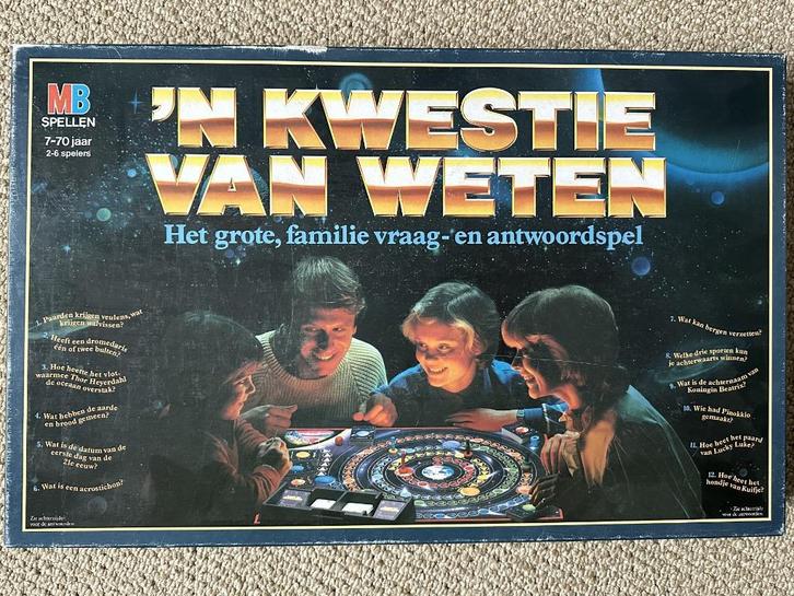 'n Kwestie van weten, bordspel van MB, Hobby en Vrije tijd, Gezelschapsspellen | Bordspellen, Zo goed als nieuw, Vijf spelers of meer