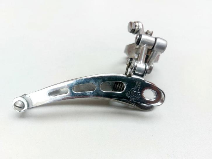 Campagnolo Record 4 hole voorderailleur 1978, Fietsen en Brommers, Fietsonderdelen, Gebruikt, Oldtimer, Derailleur of Ketting