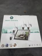 Beveiligingscamera set met scherm, Audio, Tv en Foto, Videobewaking, Ophalen, Gebruikt, Buitencamera